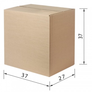 Короб картонный 370x270x370мм, картон бурый Т-22 профиль В, 20шт. (440056)