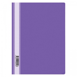 Папка-скоросшиватель OfficeSpace (А4, 0.12мм, до 100л., пластик) фиолетовая с прозр. верхом (Fms16-7_11693), 20шт.
