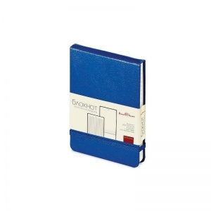 Бизнес-блокнот А6 Bruno Visconti, 100 листов, клетка, твердая обложка, балакрон, открытие вверх, синий (3-104/01), 20шт.