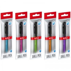 Ручка шариковая Berlingo Color Zone stick (0.5мм, синий цвет чернил, прорезиненный корпус) пакет, 1шт. (CBp_70950_1)