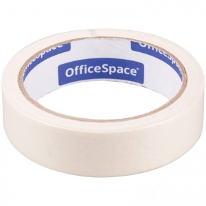 Клейкая лента (скотч) малярная OfficeSpace (25мм x 25м, со штрихкодом) 1шт. (КЛ_18612)