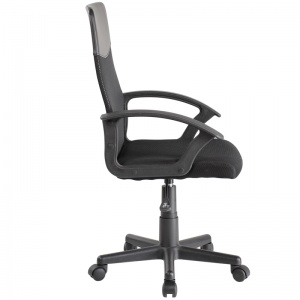 Кресло офисное Helmi HL-M09 LT, ткань/сетка/экокожа черная (306213)