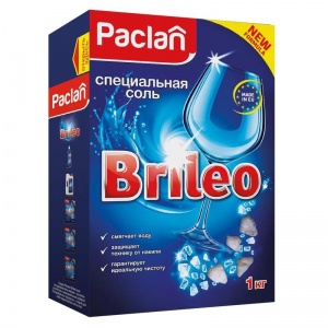Средство для посудомоечных машин Paclan Brileo, соль, 1кг (419150)