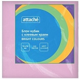 Клейкие закладки бумажные Attache Bright colours, розовый по 100л., 76х76мм