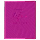 Обложка для дневников и тетрадей Greenwich Line "Neon Star", 210x350мм, 180мкм, розовый, ШК, 50шт. (310781)