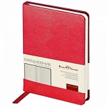 Ежедневник недатированный А6 Bruno Visconti Megapolis (100 листов) обложка кожзам, красный (87x131мм)