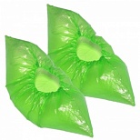 Бахилы одноразовые полиэтиленовые повышенной плотности (35мкм, зеленые, 3.5г, 50 пар в упаковке)