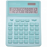Калькулятор настольный Citizen SDC-444X (12-разрядный) двойное питание, бирюзовый (SDC444XRGNE)