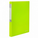 Папка файловая 40 вкладышей Brauberg Neon (А4, пластик, 25мм, 700мкм) неоновая зеленая (227452), 30шт.