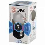 Лампа светодиодная Эра LED (7Вт, Е27) холодный белый, 1шт. (P45-7W-840-E27, Б0020554)
