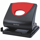 Дырокол Berlingo Office Soft, до 30 листов, красный, линейка (DDp_30163)