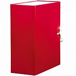 Короб архивный OfficeSpace (А4, 120мм, картон/бумвинил, разборный) красный (284722)