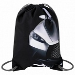 Мешок для обуви Brauberg Premium, карман, подкладка, светоотражайка, 43х33см, "Black car" (271623)