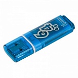 Флэш-диск USB 64Gb SmartBuy Glossy, синий (SB64GBGS-B)