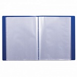 Папка файловая 80 вкладышей Brauberg Стандарт (А4, пластик, 900мкм) синяя (221607), 20шт.
