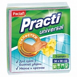 Салфетка хозяйственная Paclan Practi (38x38см) нетканое полотно, 3шт. (410018), 65 уп.