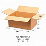 Короб картонный 340x250x200мм, картон бурый Т-22 профиль B, 10шт.