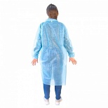 Мед.одежда Халат одноразовый процедурный Вендорс на кнопках, голубой, размер XL