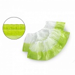 Бахилы одноразовые полиэтиленовые EleGreen (3.5г, двухслойные текстурированные, бело-зеленые, 50 пар в упаковке)