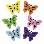 Наклейки декоративные из фетра Остров сокровищ "Бабочки", двухцветные, 6шт., набор (661492), 16 уп.