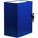 Короб архивный OfficeSpace (А4, 150мм, картон/бумвинил, разборный) синий (284723)