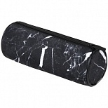 Пенал-тубус Brauberg, с эффектом Soft Touch, мягкий, "Black marble", 22х8см (271569)