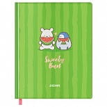 Дневник школьный универсальный MESHU "Sweety bun", 48 листов, твердая обложка, кожзам с глиттером, тон. блок, ляссе (MS_49346)
