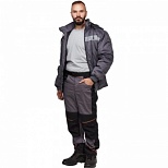 Спец.одежда Куртка зимняя мужская (куртка-бомбер) мужская с СОП, серая (размер 56-58, рост 170-176)