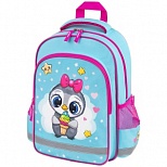 Рюкзак школьный Пифагор School, 1 отделение, 3 кармана, "Smart penguin", 38x28х14см (271403)