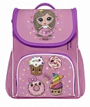 Рюкзак школьный Creativiki Принцесса 11л, Розовый 33х25х13, жесткий каркас, 1 отделение, молния, для девочек