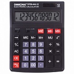 Калькулятор настольный Офисмаг OFM-444 (12-разрядный) черный (250459)