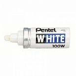 Маркер промышленный Pentel White 100W (6,5мм, белый) алюминий (X100W), 12шт.