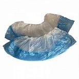 Бахилы одноразовые полиэтиленовые гладкие (3.6г, бело-синие, 50 пар в упаковке), 30 уп.