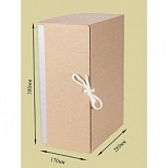 Короб архивный ОфисСтандарт (170мм, картон, 2 завязки, разобранный) серый