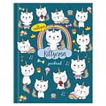 Дневник школьный для младших классов Юнландия "Kittycorn", 48 листов, твердая обложка, с подсказками, 7шт. (106346)