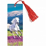 Закладка для книг с линейкой ArtSpace "Horse", 3D-эффект, декоративный шнурок (3D_45130)