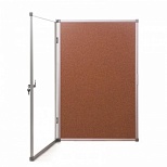 Доска-витрина пробковая Attache (90х120см, алюминиевая рамка/дверца, коричневая)
