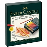 Карандаши цветные 36 цветов Faber-Castell Polychromos (круглые) студийная коробка (110038)