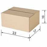 Короб картонный 220x170x100мм, картон бурый Т-22 профиль В, 40шт. (440059)