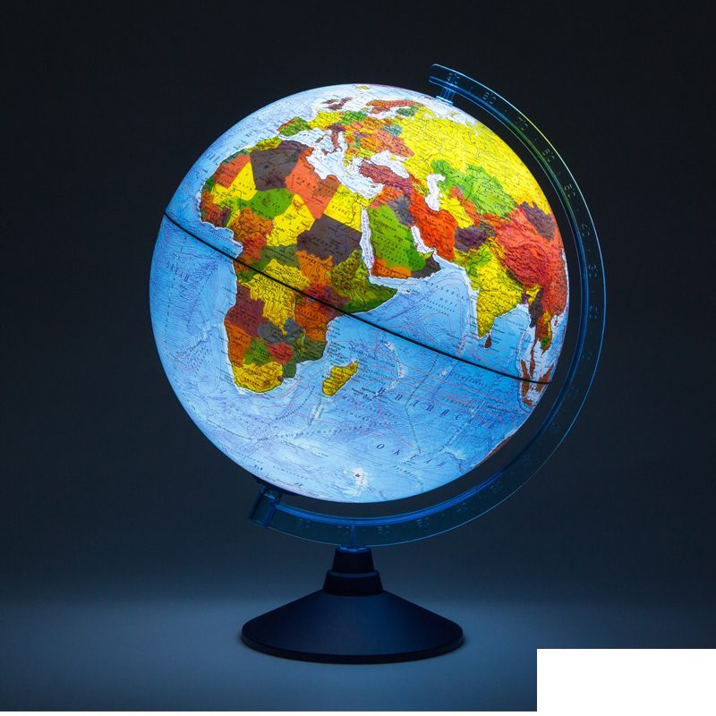 Глобус физико-политический Globen &quot;Классик Евро&quot; d=320мм, с подсветкой от батареек (Ве013200264)