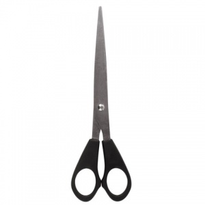 Ножницы Staff 165мм, симметричные ручки, остроконечные, черные (235459)