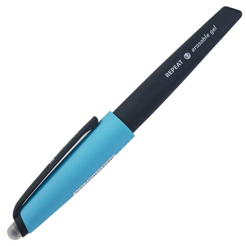 Ручка гелевая стираемая Brauberg Repeat (0.5мм, синяя, эргономичный держатель) 12шт. (143662)