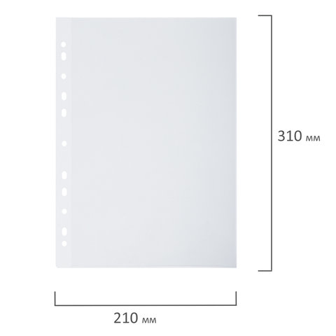 Папка-уголок Brauberg (А4, 180мкм, пластик, с перфорацией) прозрачный, 10шт. (236854)