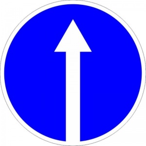 Дорожный знак 4.1.1 Движение прямо