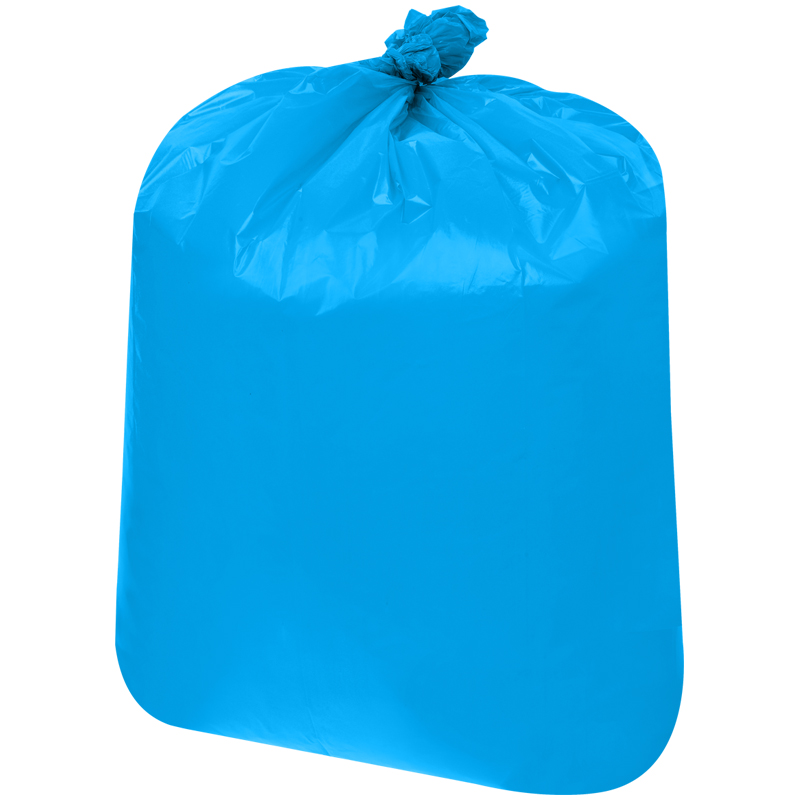 Пакеты для раздельного сбора мусора 120л, OfficeClean (70x108см, 38мкм, синие) ПВД, 10шт. в рулоне (344049)