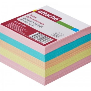 Блок-кубик для записей Attache, 90x90x50мм, цветной (5 цветов)