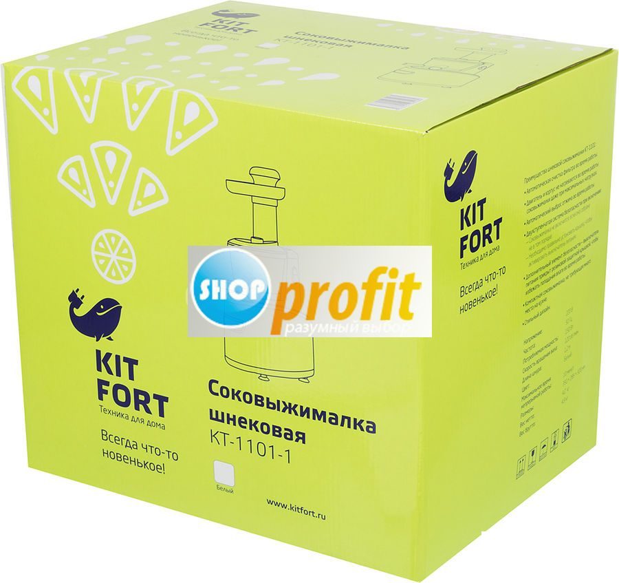 Соковыжималка Kitfort KT-1101, шнековая, белый (KT-1101 WHITE)