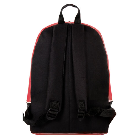 Рюкзак школьный Staff Flash универсальный, черно-красный, 40х30х16см, 2шт. (270296)