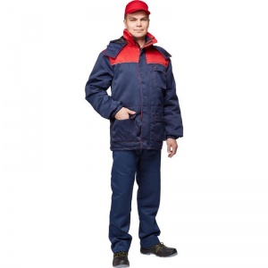 Спец.одежда Куртка зимняя мужская з08-КУ, синий/красный (размер 52-54, рост 170-176)
