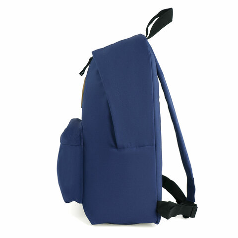 Рюкзак молодежный Brauberg, сити-формат (410х320х140мм) однотонный, синий (225373)